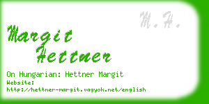 margit hettner business card